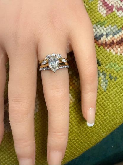 14K gold wedding band curved temptress 