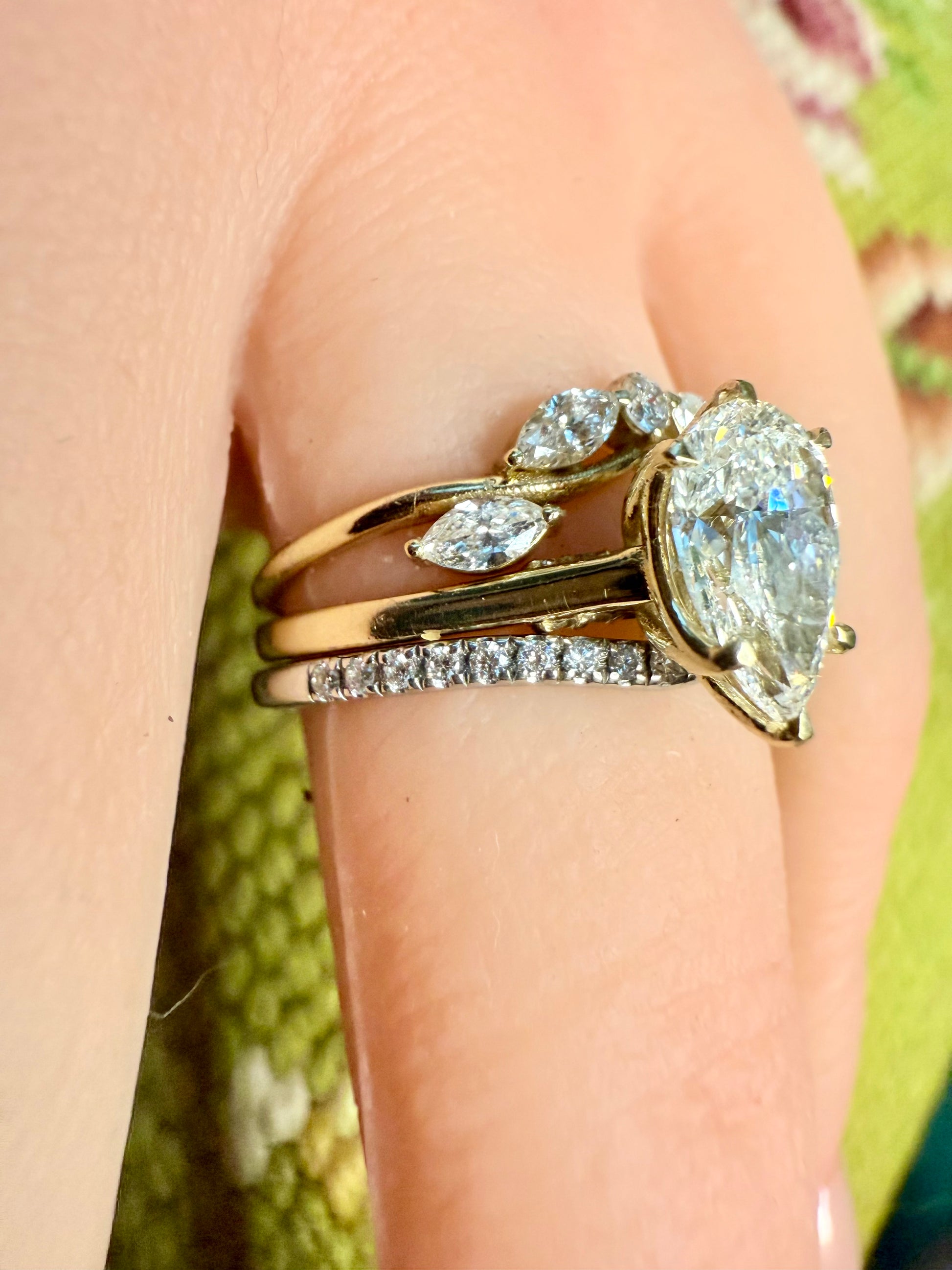 14K gold wedding band curved temptress 