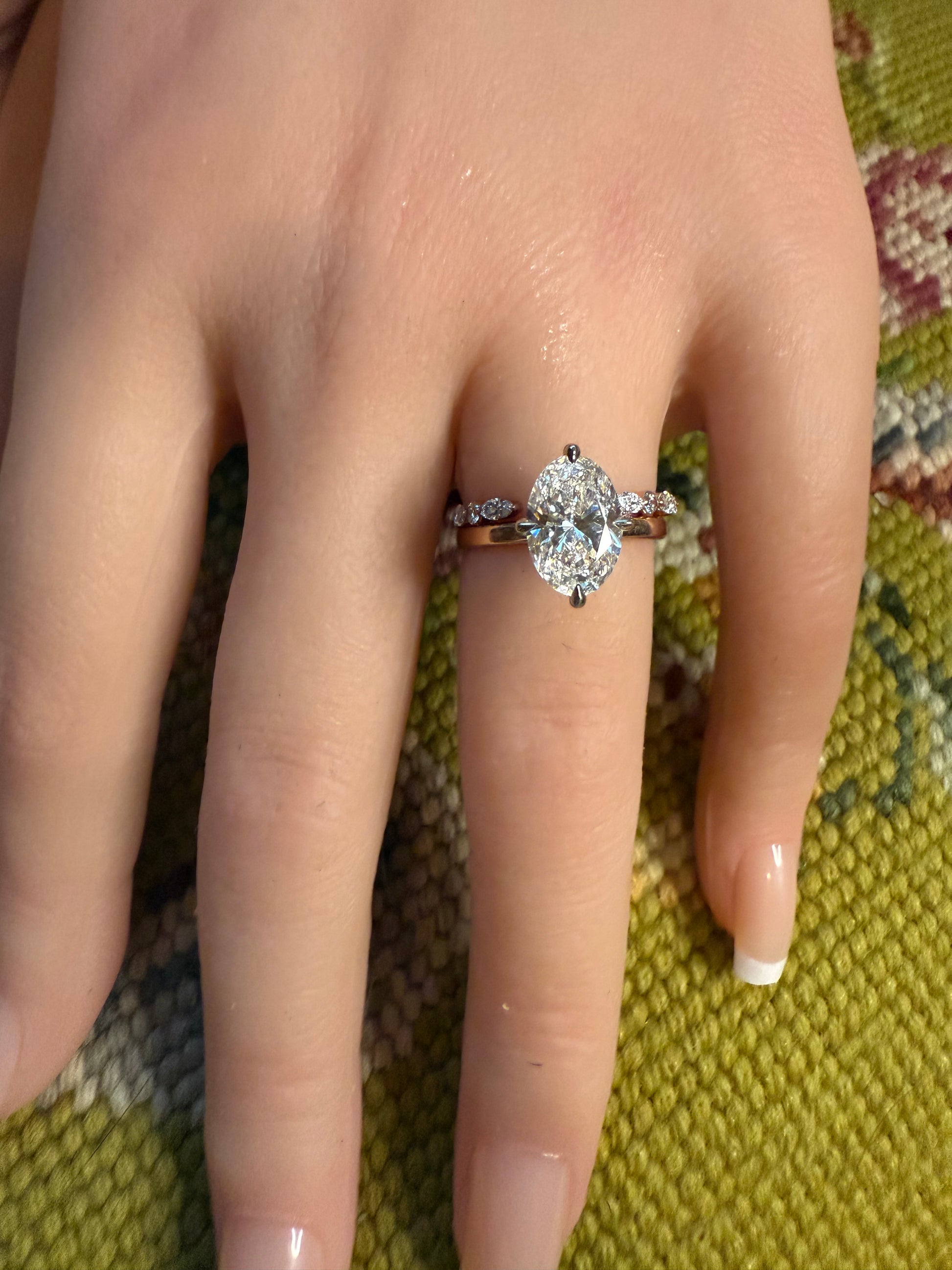 14K gold open gap design wedding band lab diamonds eco friendly vintage chic marquise diamonds unique stacking band 