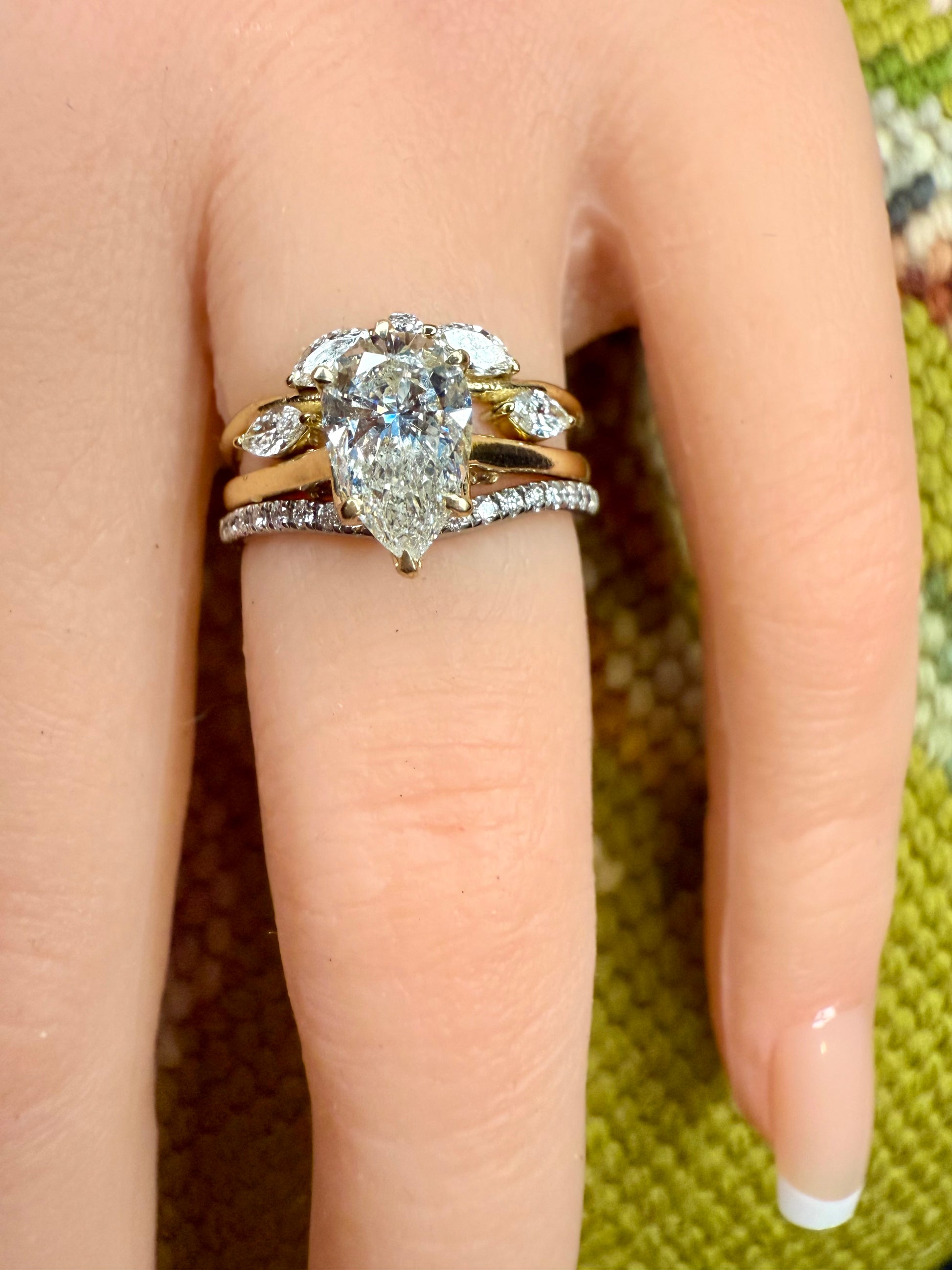 14K gold wedding band curved temptress 