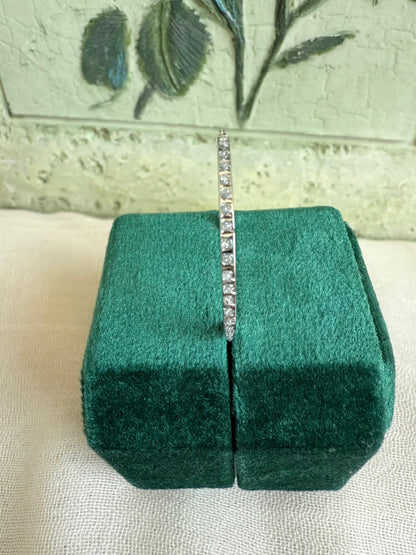 14K white gold lab diamond hoop earrings 