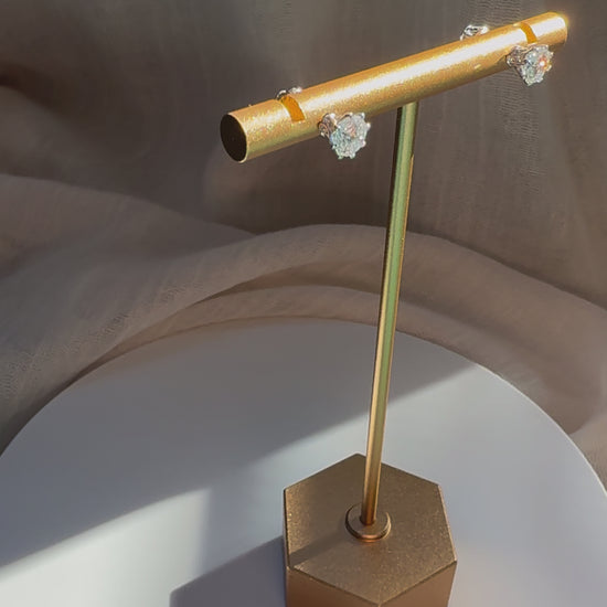 Round brilliant cut lab diamond studs .50 carat weight each totaling 1 Carat are cradled beautifully in an intricate 6 prong setting complementing the sparkling facets of a round diamond. This item is a must have staple. 14K white gold 14K rose gold 14K yellow gold. screw backs 