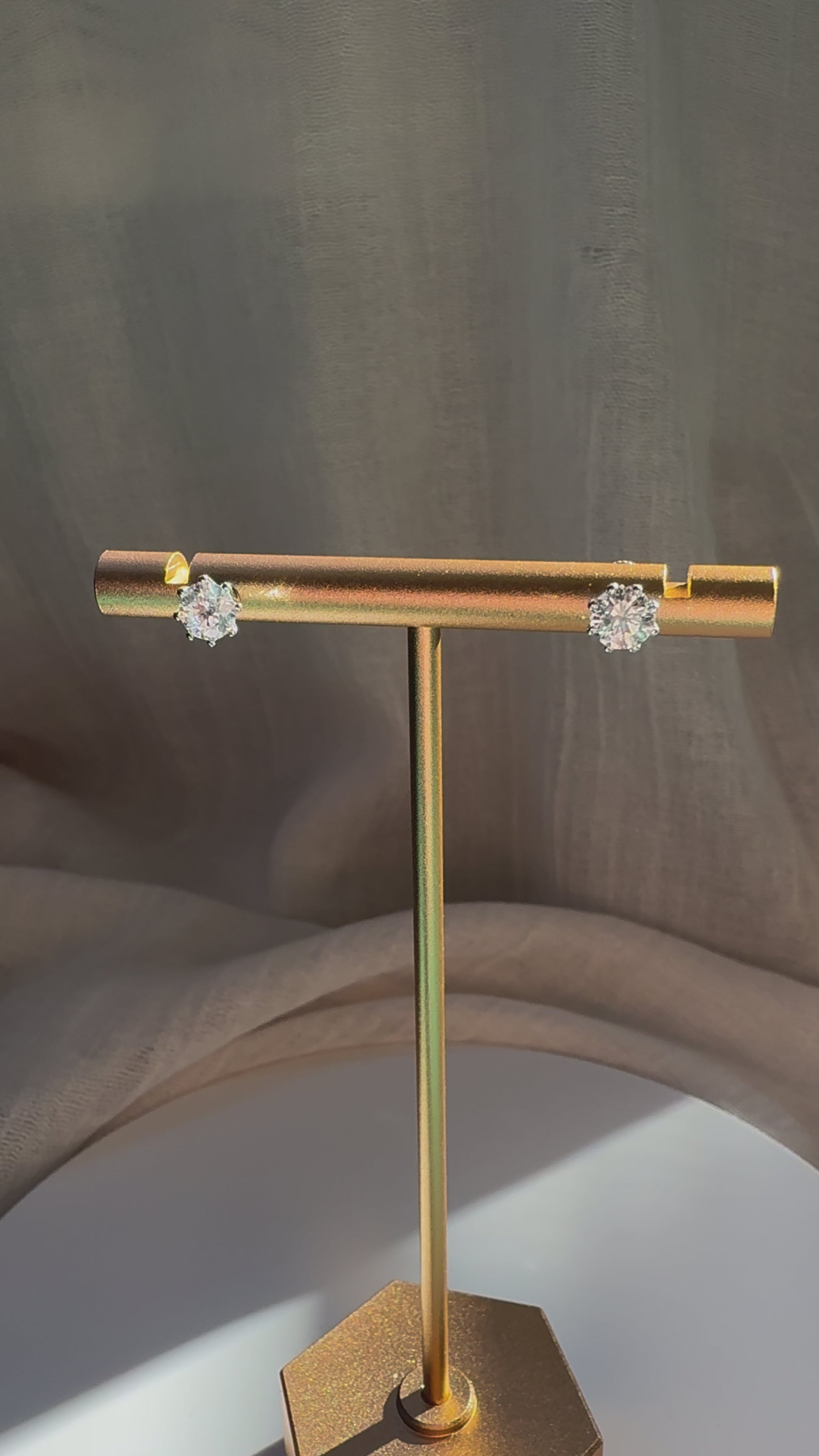 Round brilliant cut lab diamond studs .50 carat weight each totaling 1 Carat are cradled beautifully in an intricate 6 prong setting complementing the sparkling facets of a round diamond. This item is a must have staple. 14K white gold 14K rose gold 14K yellow gold. screw backs 
